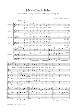 page one of Jubilate Deo In B Flat, Op. 10 (SATB Choir)