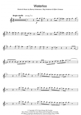 page one of Waterloo (Flute Solo)