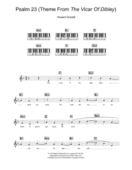 page one of Psalm 23 - The Lord Is My Shepherd (theme from The Vicar Of Dibley) (Piano Chords/Lyrics)