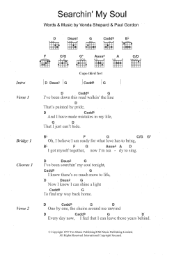 page one of Searchin' My Soul (theme from Ally McBeal) (Guitar Chords/Lyrics)