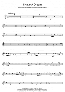 page one of I Have A Dream (Violin Solo)