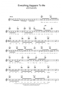 page one of Everything Happens To Me (Lead Sheet / Fake Book)