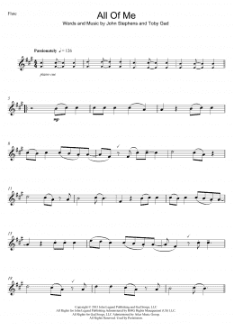 page one of All Of Me (Flute Solo)