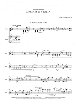 page one of Drones And Violin (Violin Solo)