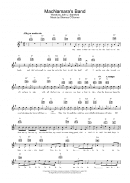 page one of MacNamara's Band (Lead Sheet / Fake Book)
