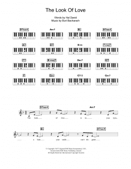 page one of The Look Of Love (Piano Chords/Lyrics)