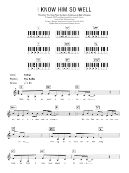page one of I Know Him So Well (from Chess) (Piano Chords/Lyrics)