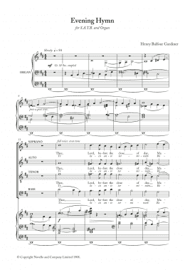 page one of Evening Hymn (SATB Choir)