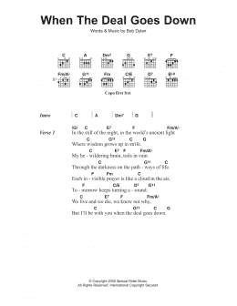 page one of When The Deal Goes Down (Guitar Chords/Lyrics)