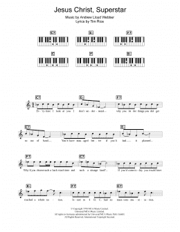 page one of Jesus Christ, Superstar (Piano Chords/Lyrics)