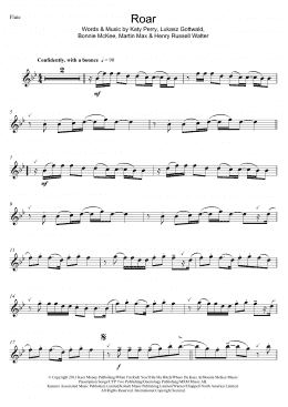page one of Roar (Flute Solo)