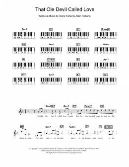 page one of That Ole Devil Called Love (Piano Chords/Lyrics)