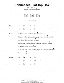 page one of Tennessee Flat-top Box (Guitar Chords/Lyrics)