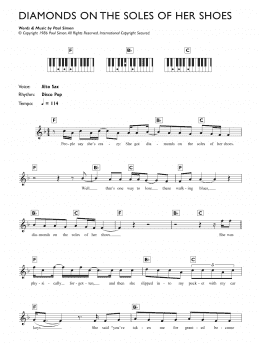 page one of Diamonds On The Soles Of Her Shoes (Piano Chords/Lyrics)