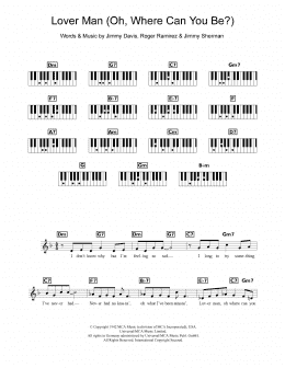 page one of Lover Man (Oh, Where Can You Be) (Piano Chords/Lyrics)