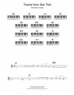page one of Theme from Star Trek (Piano Chords/Lyrics)
