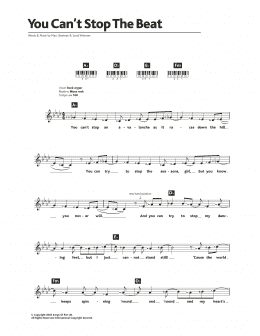 page one of You Can't Stop The Beat (from Hairspray) (Piano Chords/Lyrics)