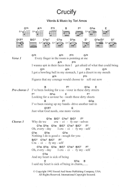 page one of Crucify (Guitar Chords/Lyrics)