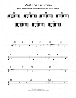 page one of (Meet The) Flintstones (Piano Chords/Lyrics)