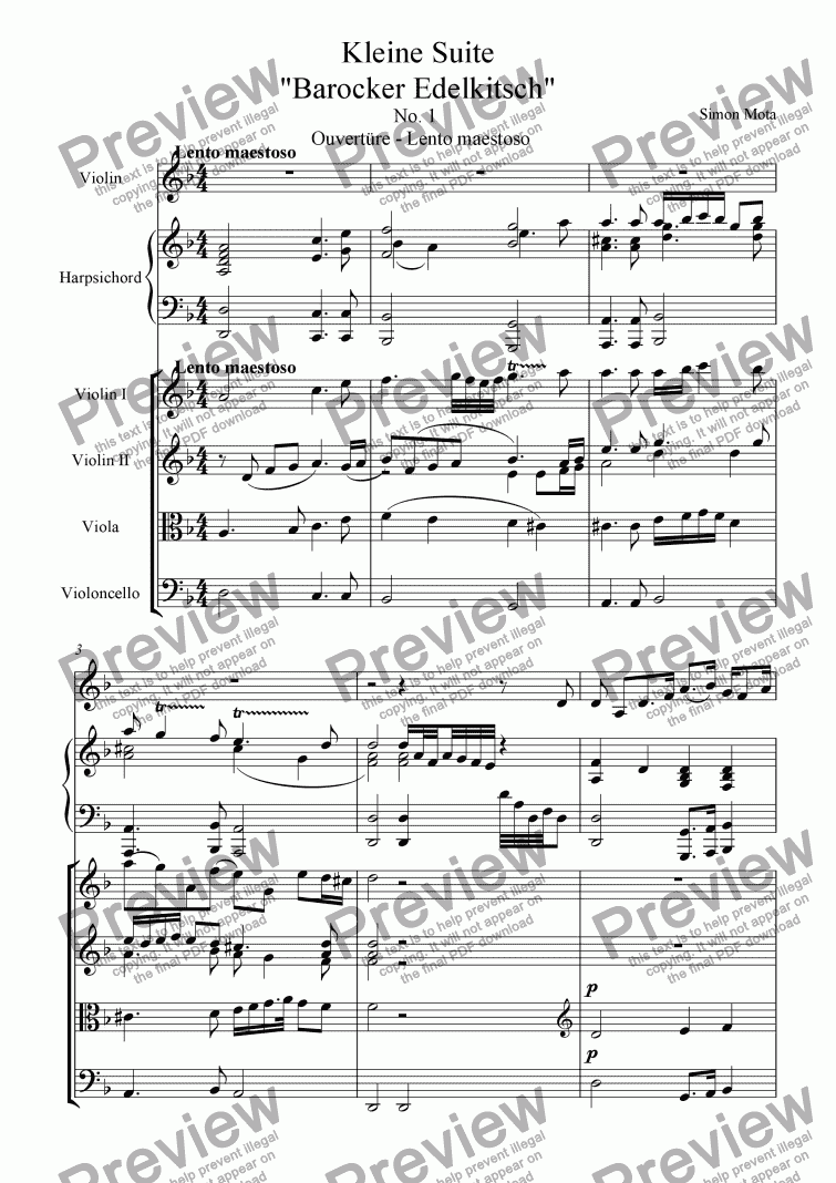 page one of Petite Suite - I. Overture