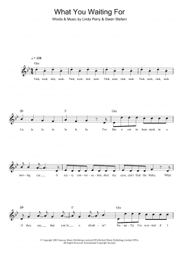page one of What You Waiting For (Lead Sheet / Fake Book)