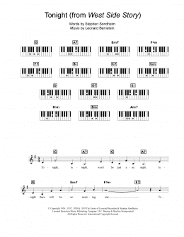 page one of Tonight (from West Side Story) (Piano Chords/Lyrics)