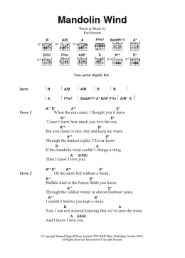page one of Mandolin Wind (Guitar Chords/Lyrics)