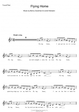 page one of Flying Home (Lead Sheet / Fake Book)