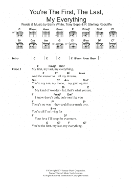 page one of You're The First, The Last, My Everything (Guitar Chords/Lyrics)