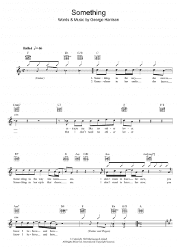 page one of Something (Lead Sheet / Fake Book)