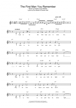 page one of The First Man You Remember (from Aspects Of Love) (Lead Sheet / Fake Book)