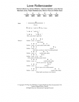 page one of Love Rollercoaster (Guitar Chords/Lyrics)
