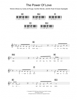 page one of The Power Of Love (Piano Chords/Lyrics)
