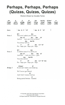 page one of Perhaps, Perhaps, Perhaps (Quizas, Quizas, Quizas) (Guitar Chords/Lyrics)