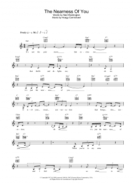 page one of The Nearness Of You (Lead Sheet / Fake Book)