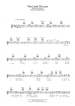 page one of The Look Of Love (Lead Sheet / Fake Book)