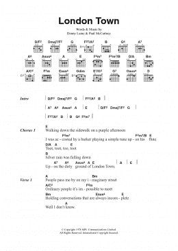 page one of London Town (Guitar Chords/Lyrics)