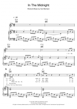 page one of In The Midnight (Violin Solo)