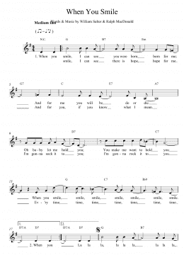 page one of When You Smile (Lead Sheet / Fake Book)