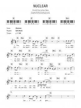 page one of Nuclear (Piano Chords/Lyrics)