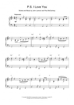 page one of P.S. I Love You (Lead Sheet / Fake Book)