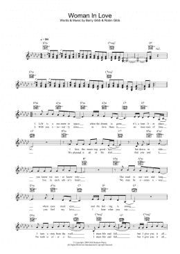 page one of A Woman In Love (Lead Sheet / Fake Book)