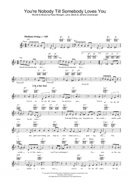 page one of You're Nobody Till Somebody Loves You (Lead Sheet / Fake Book)
