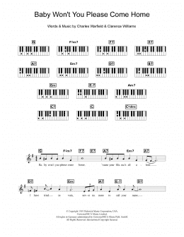 page one of Baby Won't You Please Come Home (Piano Chords/Lyrics)