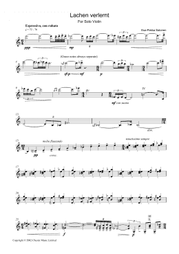 page one of Lachen Verlernt (Violin Solo)