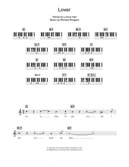 page one of Lover (Piano Chords/Lyrics)
