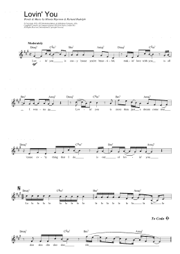 page one of Lovin' You (Lead Sheet / Fake Book)