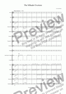 page one of The Mikado Overture
