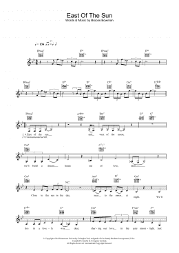 page one of East Of The Sun (And West Of The Moon) (Lead Sheet / Fake Book)