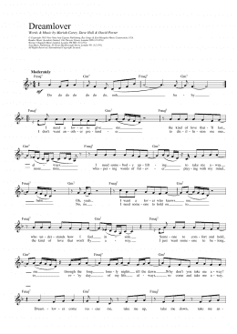 page one of Dreamlover (Lead Sheet / Fake Book)
